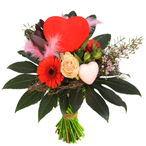 Super goed baai Ambitieus Valentijn bloemen met harten bij BoeketCadeau.nl